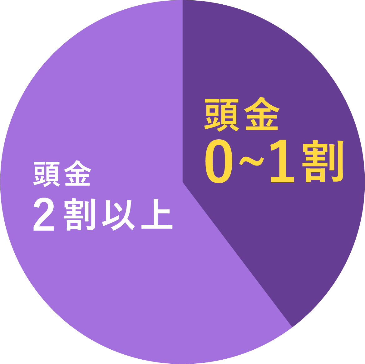 頭金比率円グラフ